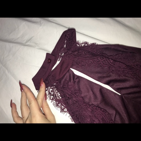 2 piece slim burgundy dress from Lulus - Picture 7 of 8